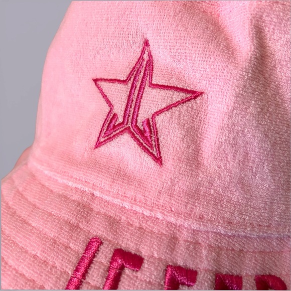 Jeffree Star Pink Fleece Embroidered Bucket Hat NWOT - Picture 4 of 7